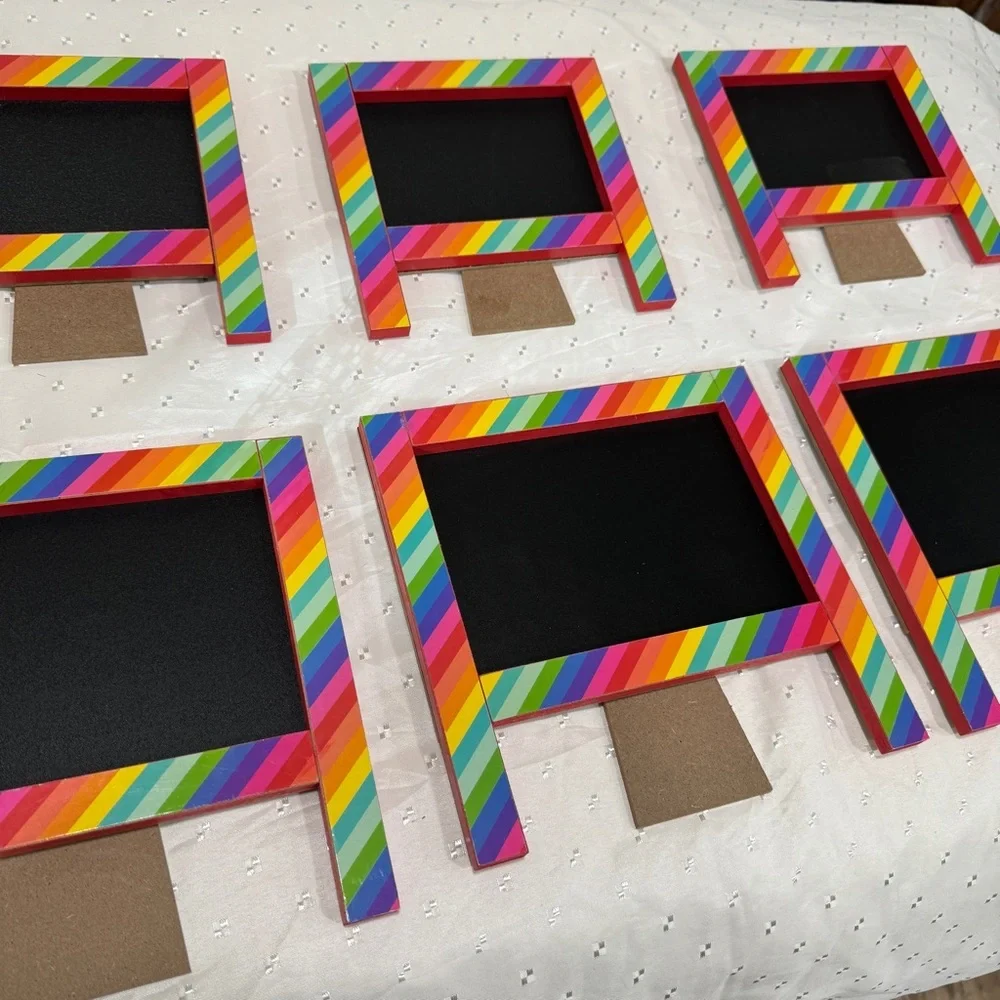 Qty 6 Tabletop Chalkboards Small and Medium
